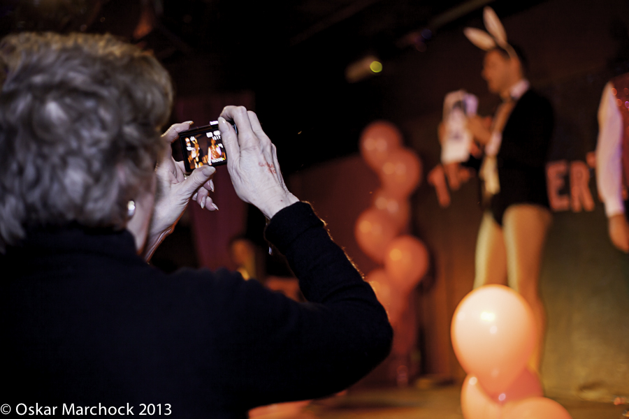 Glamorous Pinkie assistant Phil. Photographs by Oskar Marchock.