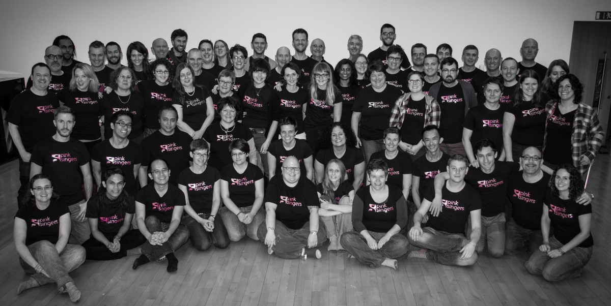 The whole choir at rehearsal in December 2012. Photo by Simon Pearson