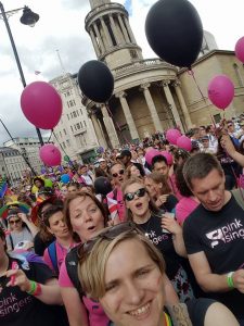 Clare at the front of the march!